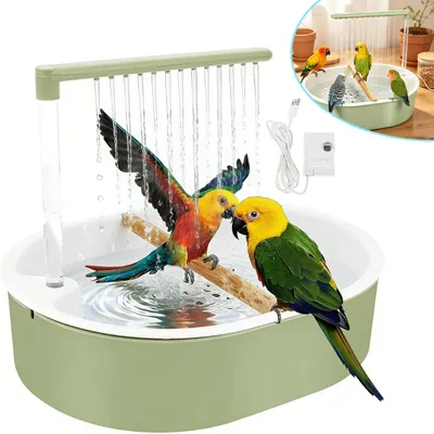 Produktbild von Vogeldusche Wellensittich, Vogelbadewanne, für Unzertrennliche, Wellensittiche, Afrikanische Munias und Aras