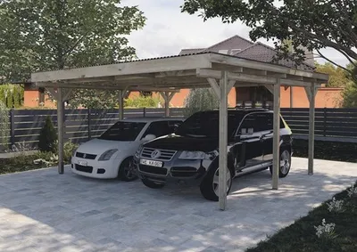 Produktbild von Doppelcarport weka 616 500 x 500 cm kesseldruckimprägniert