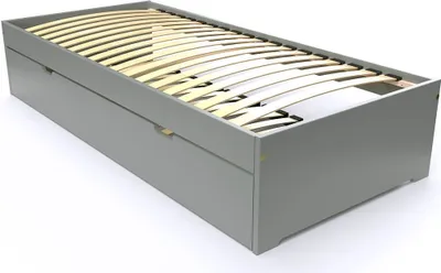 Produktbild von Ausziehbares bett 80x200 Malo aus Massivholz - Grau