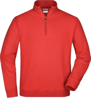 Produktbild von Round-Neck Zip red, Gr. 3XL