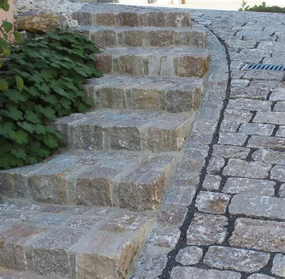 Produktbild von Pflastersteine - Reihenpflaster - Muschelkalk, gemischtfarben - 960kg
