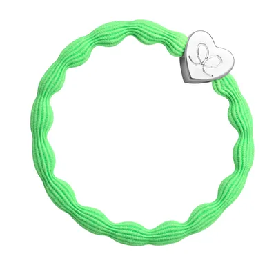 Produktbild von By Eloise London Silver Heart Neon Lime Green