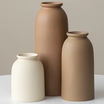 Productafbeelding van Omgoods - Set van 3 Keramische Vazen voor Bloemen
