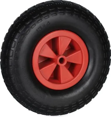 Image de Roue pour brouette 4.00-6 en noir/rouge