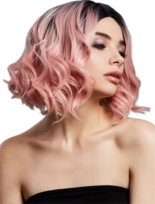 Produktbild von Fever - "Kourtney" Perücke Zweifarbig SM2800 (Einheitsgröße) (Babyrosa/Schwarz)