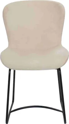 Immagine prodotto di Sedia da pranzo Sedia da sala da pranzo Design moderno in metallo Poltrona da pranzo con seduta bianca