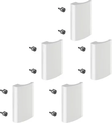 Produktbild von Famanu Türgriffe Aluminium - Set mit 5 hochwertigen Griffen - 82 x 53 mm - Weiß