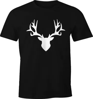 Produktbild von Herren T-Shirt Hirsch Geweih FunShirt Moonworks® 4XL