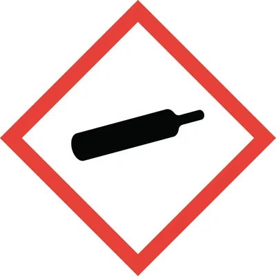 Produktbild von Gefahrensymbol Aufkleber Gasflasche - 12 Stück