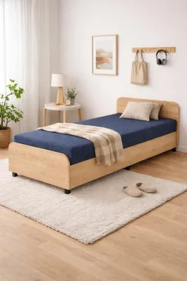 Obrázek produktu pro Válenda s čelem a úložným prostorem 80x200 LUNVI - modrá