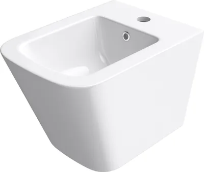 Produktbild von Mai & Mai Hänge-Bidet S-D112 Weiß 48,5x34,5x33cm aus Keramik 1-Hahnloch schmutzabweisende Oberfläche