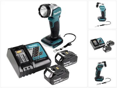 Zdjęcie produktu dla Makita DML 802 RM Lampa akumulatorowa 18 V Li-Ion do akumulatorów 14,4 i 18 V + 2 x akumulator 4,0 Ah + ładowarka