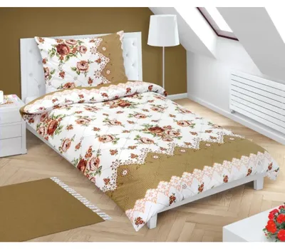 Produktbild von Baumwollbettwäsche mit Hoteltasche - Beige - 140x200, 70x90