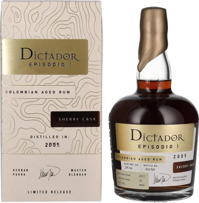 Image de Dictador EPISODIO I 16 Years Old SHERRY CASK Rum 2005 44% Vol. 0,7l en boîte cadeau