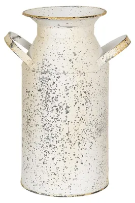 Zdjęcie produktu dla Clayre & Eef Dekoracyjny dzbanek na mleko 15x11x23 cm Beżowo-szary Żelazo