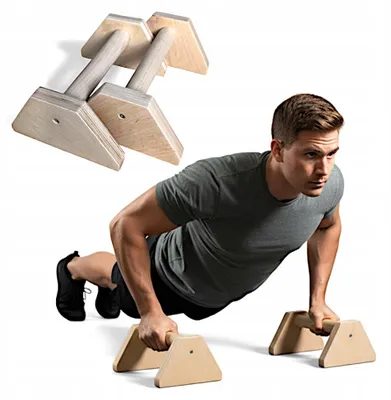 Image de Sklejkowo Zestaw 2 parallettes en bois basses 25 cm - calisthenie, pompes et L-sit
