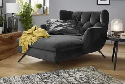 Produktbild von KAWOLA Longseat CHARME Velvet schwarz