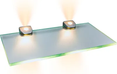 Produktbild von kalb | LED Glasregal Hängeregal Wandboard Wandregal Regal beleuchtet Set - 300mm