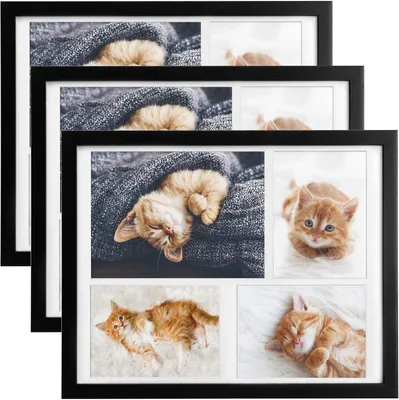 Productafbeelding van Bomoe, 3 fotolijsten, afmetingen 10x15 cm en 15x21 cm, geschikt voor 4 foto's, kleur zwart