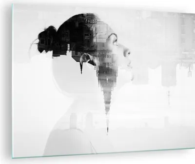 Produktbild von Bilder auf glas - Frau modern - 70x50cm - Glasbilder - Wandbilder - Bilder - Kunstdruck - zum Aufhängen bereit - Wanddekoration aus Glas - Glas Bilder - Wandbild auf Glas - Einteilig - GAA70x50-3737