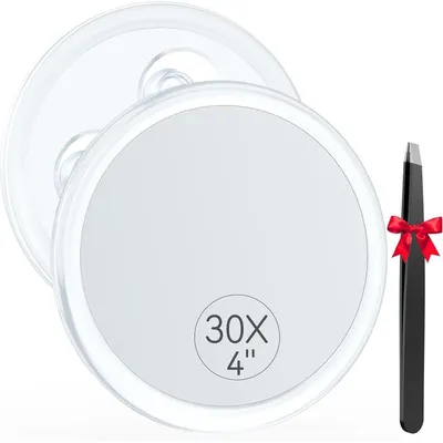 Produktbild von Vergrößerungsspiegel 30X 10cm mit 3 Saugnäpfen rund für Bad & Reise