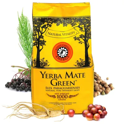 Obrázok produktu pre Yerba Mate Green Energy 1 kg – brazílska yerba mate so ženšenom, camu camu a zeleným čajom, prírodná energia