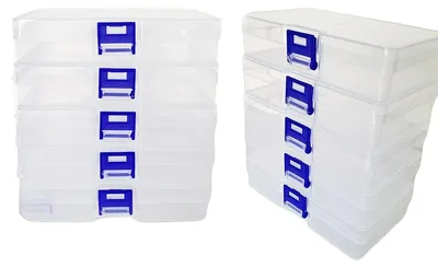 Obrázek produktu pro Úložná krabička, uzamykatelná, průhledná, 10 kusů