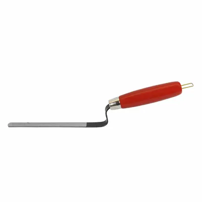 Produktbild von Hawe Fugenkelle, Verfugkelle, Fugeisen, Stoßfugenkelle aus Stahl mit lackiertem Holzheft, Lang, 170mm Größe:18 mm