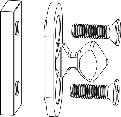 Produktbild von MACO HS Verriegelungsbolzen Standard, komplett für Schema C/L, silber (103261)