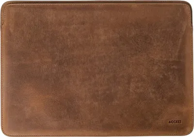 Image de Accezz Leather Laptop sleeve for the Apple MacBook 13 inch - Housse pour ordinateur portable - Cognac