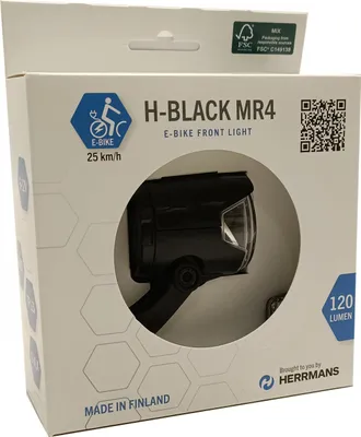 Produktbild von Scheinwerfer Herrmans H-Black MR4 E 6-12 Volt - mit Halterung - 100/120 Lumen
