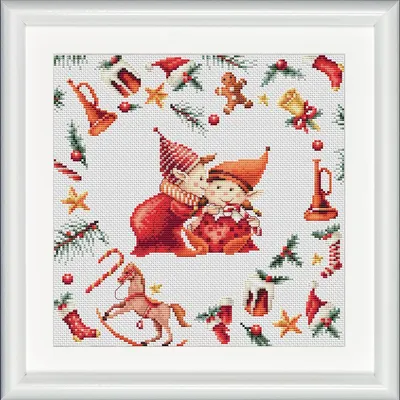 Obrázek produktu pro Sada křížkového stehu Dutch Stitch Brothers "Christmas Elves 3 Aida",