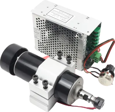 Obrázok produktu pre Vzduchom chladený vretenový motor, výkon 500 W, rýchlosť 2000-12000 ot/min, upínacie skľučovadlo ER11