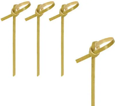 Produktbild von 250x Fingerfood Spieße "Knoten" aus Bambus 6cm