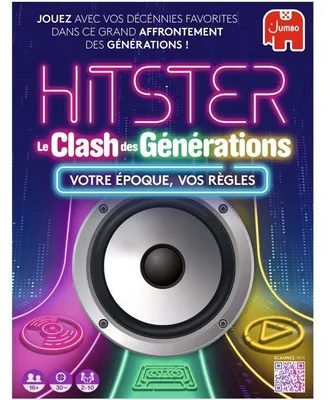 Productafbeelding van Muziekspeel "Hitster: De generatieclash". Sfeerspel voor 2 tot 10 spelers, vanaf 16 jaar