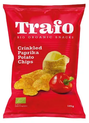 CHIPSY ZIEMNIACZANE KARBOWANE PAPRYKOWE BIO 125 g - TRAFO