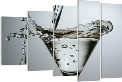 Produktbild von Bild auf Leinwand - Leinwandbild - Glas Wasser Mineralwasser Blasen - 150x100cm - Wand Bild - Wanddeko - Leinwanddruck - Bilder - Kunstdruck - Leinwand bilder - Wandkunst - EG150x100-0388
