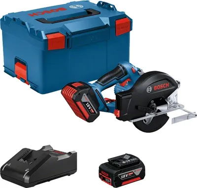 Immagine prodotto di Bosch GKM 18V-50 Sega circolare professionale a batteria per metalli 18 V 136 mm ( 06016B8002 ) Brushless + 2x batteria ricaricabile 5,0 Ah + caricabatterie + L-Boxx