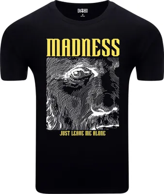 Immagine prodotto di T-shirt da uomo Diarbo con stampa pazza nera taglia XXXL