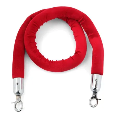 Produktbild von Kordel aus Velours - Rot, Verchromt