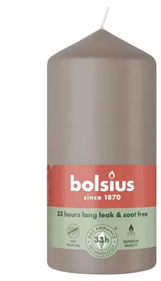 Productafbeelding van Bolsius Stompkaars 120/58 Light Taupe (1 stuk)