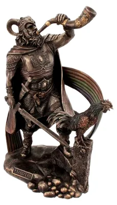Produktbild von Heimdall Statue aus kaltgegossener Bronze, 23 cm