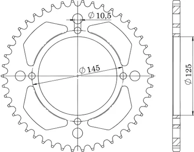 Immagine prodotto di In Acciaio Passo 520 - Z 43 Denti (Dis.12505)