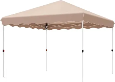 Obrázek produktu pro Altán - Pavilon - Vysouvací párty stan - Plážový stan - Na terasu, zahradu a párty - 3x3 m - Béžový - Odolný proti vodě a UV záření - Výškově nastavitelný