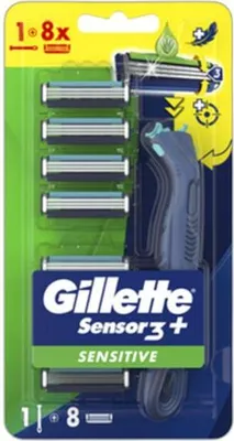 Obrázek produktu pro Gillette Series 3 Sensitive Holicí strojek + 8 náhradních hlavic