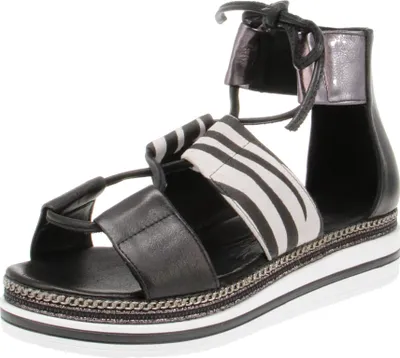Produktbild von Maca Kitzbühel 2812 - Damen Schuhe Sandaletten - nero-zebra, Größe:37 EU