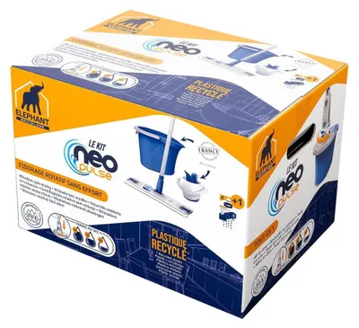 Image de Kit neo pulse + 2 recharges balai plat elephant