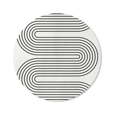 Produktbild von MuchoWow® Mauspad Mousepad Linie - Taupe - Abstrakt - Schwarz 20x20 cm - Mousepads - Maus Mat - Pad - Mausunterlage - Schreibtischmatte
