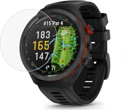 Produktbild von Strap-it Displayschutzfolie aus gehärtetem Glas (42mm) - Kratzfeste Displayschutzfolie - klarer und dauerhafter Schutz - geeignet für Garmin Approach S70