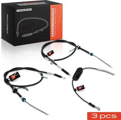 Imagen del producto de Freno de estacionamiento mecánico de 3 cables para el eje trasero izquierdo, compatible con Toyota Avensis T25, modelos de 2003 a 2008